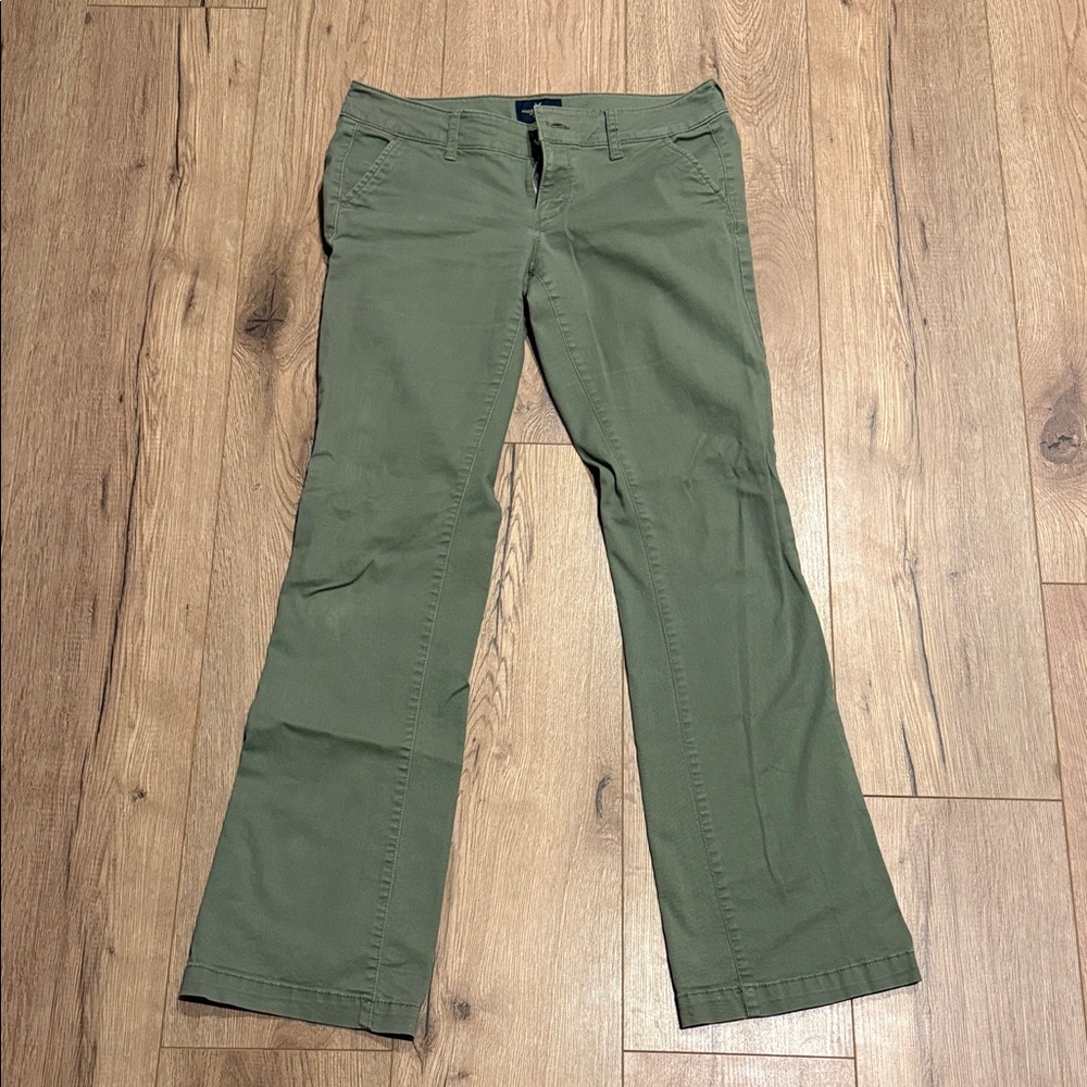 American Eagle Outfitters Olive Pants original Kick Boot